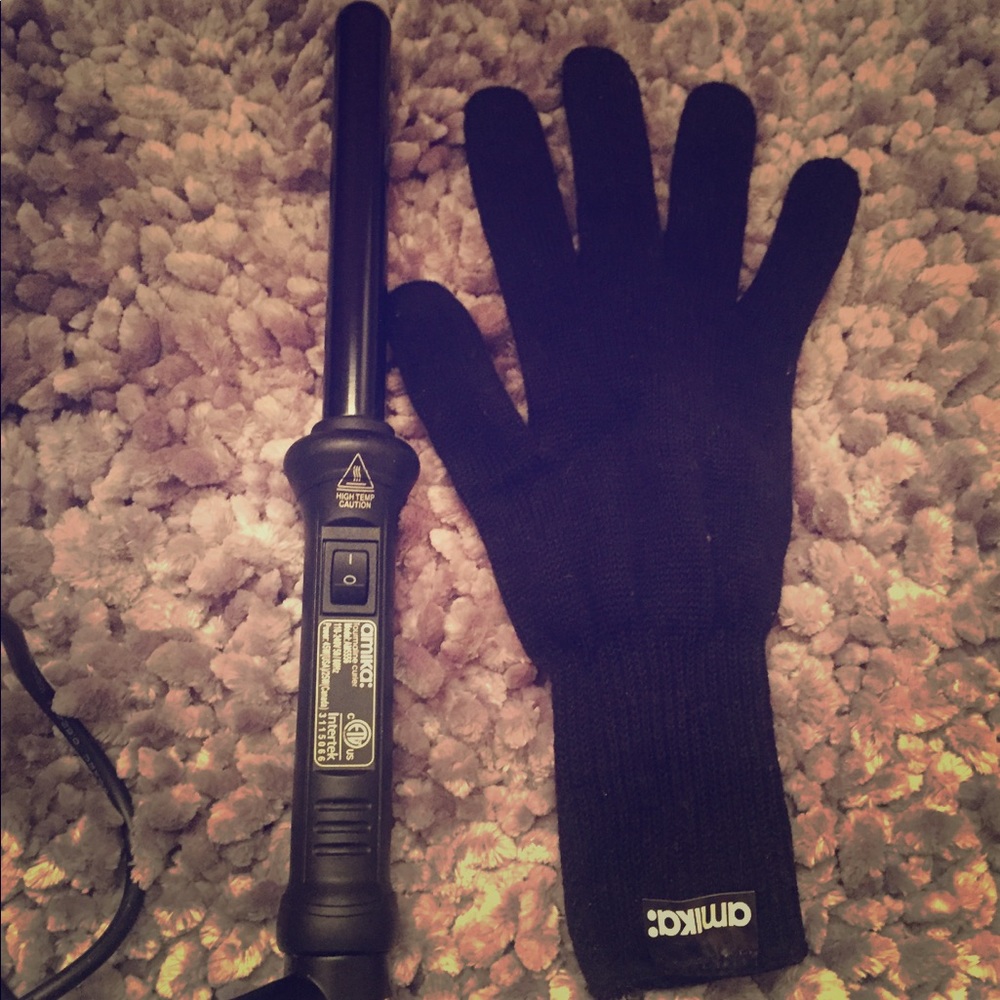 Amika curling wand & glove